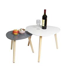 Accent your living room with a coffee, console, sofa or end table. Ease Set Of 2 Coffee Table Retro Triangle Side Table Nesting Side Table Multifunctional Modern Triangle End Table For Office Kitchen Living Room White Grey Buy Online In Andorra At Andorra Desertcart Com Productid
