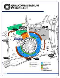 Qualcomm Stadium Parking Map Qualcomm Stadium Map Parking