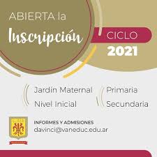 Trabajos en cancha, principios de juego, metodología de trabajo, formación en valores y compartir experiencias únicas con los colores del. Abierta Las Inscripciones 2021 Colegio Leonardo Da Vinci