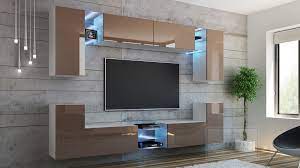 Menschen heute in der regel viele arbeit around design einfach weil , um in ein schönes und gemütliches haus. Kaufexpert Wohnwand Splash Cappuccino Hochglanz Weiss Mediawand Medienwand Design Modern Led Beleuchtung Mdf Hochglanz Hangewand Hangeschrank Tv Wand