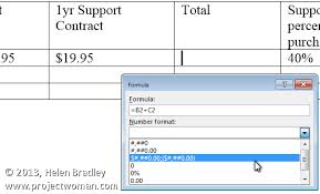 Using Formulas For Making Calculations In Word Tables