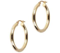 Good quality and have had no problems wearing them in the shower and everyday. Italian Gold Polished 1 Round Hoop Earrings 14k Gold Qvc Com