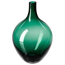 Salong Florero Jarron Verde Oscuro Ikea In 2020 Ikea Vases Long Stem Flowers Green Vase