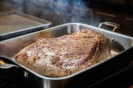 The slow process breaks down the tough meat yielding very tender. Brisket In The Oven Braised For Deeper Flavor Thermoworks