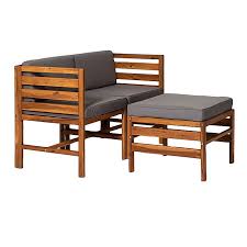 Shop discount patio furniture sets, modern patio furniture, outdoor curtains & rugs, umbrellas & stands and more at academy sports + outdoors. Forest Gate 3 Piece Acacia Wood Patio Chair And Ottoman Set With Cushions Bed Bath Beyond