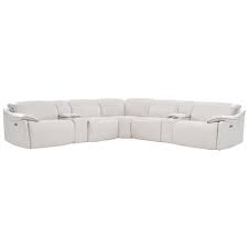 Austin Power Motion Leather Sofa W Right Left Recliners Main Image 1 Of 9 Images White Leather Sectionals Reclining Sectional Power Recliners