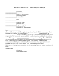 Cover Letter For Medical Records Clerk Medical Records Clerk Cover Letter Examples And Templates