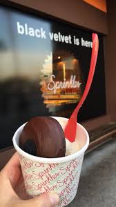 A Sweet Sundae Black Velvet Cupcake With Creme Brulee Ice Cream Creme Brulee Ice Cream Velvet Cupcakes Black Velvet