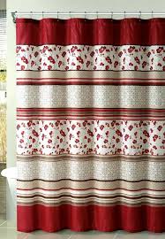 Comfort Bay Delancy Red Floral Embossed Fabric Shower Curtain 72x72 Red Tans Red Shower Curtains Fabric Shower Curtains Curtains