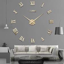 Amazon Com Aililife 3d Diy Wall Clock Decor Sticker Mirror Frameless Large Diy Wall Clock Kit For Home Liv Mirror Wall Clock Diy Clock Wall Wall Clock Sticker
