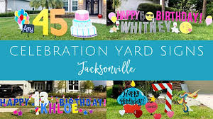 Lawn love connects you with a jacksonville lawn care provider based on the services you need and your location. Birthday Yard Signs In Jacksonville Jacksonville Beach Moms