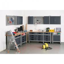 Korpus lichtgrau ral 7035, fronten enzianblau ral. Werkbank Hobby Iii 6 Schubladen 1 Schrank B2b Partner
