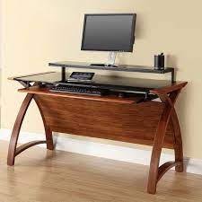 Woodcraft sells handmade solid wood office desks in toronto & across canada. Curve Home Office Large Walnut Desk 130cm Wooden Furniture Store