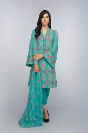 Beautiful Green 3 Piece Unstitched Dress By Bareeze Lawn Collection 2018 Pakistan Dress Pakistani Dresses Pakistani Fashion