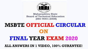 Msbte Official Circular On Final Year Exam 2020 Update In Hindi Youtube
