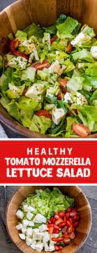 Healthy Tomato Mozzarella Lettuce Salad Easy Salad Recipes Lettuce Summer Salad Recipes Lettuce Salad Recipes