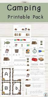 Of course, you can always bring these fun educational activities. Free Camping Worksheets Kids Are Going To Love Practicing Alphabet Letters Camping Words Camping Theme Preschool Camping Theme Classroom Camping Preschool
