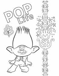 Free Printable Trolls World Tour Coloring Pages Party Ideas Any Tots In 2020 Coloring Pages Branch Trolls Trolls Movie