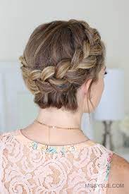To simplify the hairdo you can also add some hair extension. Dutch Crown Braid Missy Sue