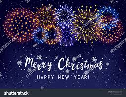 Shiny Color Fireworks On Starry Sky Background For Christmas And New Year Holiday Design Ad Sponsor New Year Holidays Holiday Design Christmas And New Year