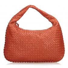 Bottega Veneta Vintage Intrecciato Hobo Bag Orange Leather Handbag Luxury High Quality Avvenice