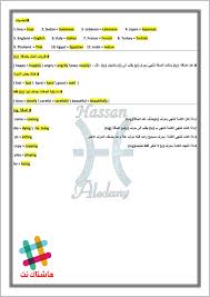 مرادفات واضافات مهمه لمادة الانكليزي للصف الثالث المتوسط 2019 هاشتاك نت