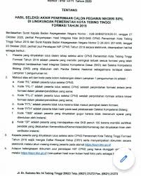 Tahap seleksi cpns kemenkumham tahun 2019 terdiri atas 3 (tiga) tahapan yang meliputi : Jadwal Ujian Cpns Tebing Tinggi Arti