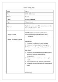 2 tekun bilangan murid : Daily Lesson Plan Year 3