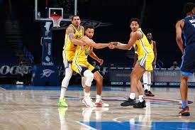Team and players stats from the western conference finals series played between the golden state warriors and the oklahoma city thunder in the 2016 playoffs. Warriors Vs Thunder Steph Curry Scores 42 Leads Dubs To Blowout Win Over Okc Golden State Of Mind
