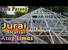 Simak ukuran bata ringan dan simulasi kebutuhan bata ringan secara lengkap! Cara Pasang Jurai Luar Dan Rafter Atap Limas Baja Ringan Youtube