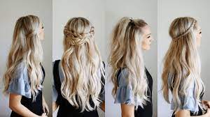And long hair down to your waste?. 4 Quick Go To Half Up Styles Keep Hair Out Of Your Face Youtube