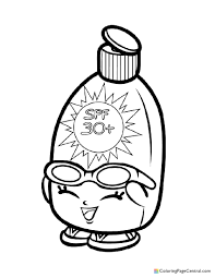 In this video we will learn about shapes and colours while we draw a easy clocks for kids! Shopkin Sunny Screen Coloring Page Coloring Page Central