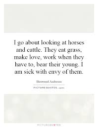 I Go About Looking At Horses And Cattle They Eat Grass Make Picture Quotes