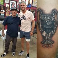See more ideas about lfc tattoo, liverpool tattoo, liverpool fc tattoo. Jordan Henderson Gets New Tattoo To Celebrate Liverpool S Champions League Win Mirror Online