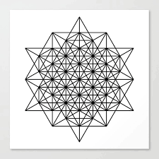 Star Tetrahedron Sacred Geometry Void Theory Canvas Print By Elfina Society6
