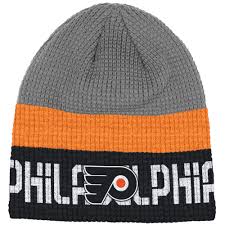 Reebok nhl hockey youth boys philadelphia flyers knit beanie, orange, one size. Philadelphia Flyers Men S Gray Beanie Knit Cap By Reebok Wells Fargo Center Official Online Store