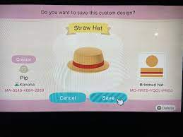 Luffy Straw Hat Animal Crossing Qr Animal Crossing Wild World Animal Crossing Animal Crossing Qr