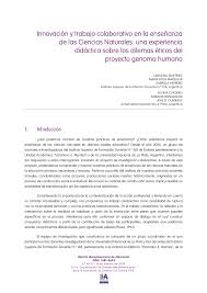 Entonces me dijo el equi, ya que ests poneme a m volante por derecha y sacalo al vasco. Pdf Innovacion Y Trabajo Colaborativo En La Ensenanza De Las Ciencias Naturales Una Experiencia Didactica Sobre Los Dilemas Eticos Del Proyecto Genoma Humano