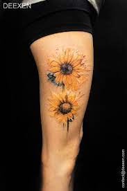 50 Amazing Sunflower Tattoo Ideas For Creative Juice Sunflower Tattoos Sunflower Tattoo Thigh Sunflower Tattoo Shoulder