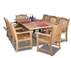 Amazonia Teak Newcastle 9 Pc Dining Set Teak Outdoor Furniture Wrought Iron Patio Furniture Furniture