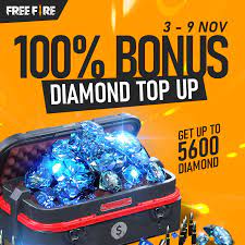 The main attraction that draws players in using games kharido. Garena Free Fire The 100 Diamond Top Up Bonus Is Back Get Up To 5 600 Diamonds When You Top Up From Today Until The 9th November 2019 ÙÙŠØ³Ø¨ÙˆÙƒ