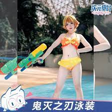 Kimetsu no Yaiba Agatsuma Zenitsu Swimwear Suit Lolita Girls Bikini Swimsuit  | eBay