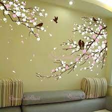 Cherry Blossoms Wall Decal Wall Sticker Tree Decals Dk006 Etsy Wall Painting Decor Tree Wall Decor Mural Wall Art