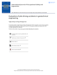 Leaving must be done with a careful plan in order to increase safety. Pdf Evaluation Of Pile Driving Accidents In Geotechnical Engineering