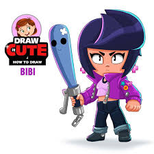 Learn how to draw heroine bibi from brawl stars. How To Draw Bibi Super Easy Brawl Stars Drawing Tutorial With Coloring Page Draw It Cute
