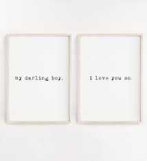My Darling Boy Baby Boy Nursery Wall Decor Minimalist Etsy In 2021 Neutral Boy Nursery Nursery Wall Decor Boy Boy Nursery Diy