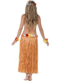 Adults Hula Honey Instant Kit Hawaiian 5pc Fancy Dress Grass