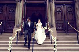 Emmy Rossum Wears Carolina Herrera To Wed Sam Esmail In New York City Emmy Rossum Wedding Carolina Herrera Wedding Dress Carolina Herrera Bride