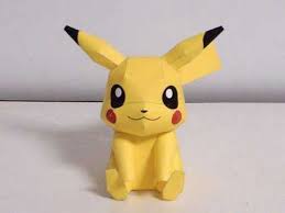 Pokemon Pikachu 3d Model Papercraft Template Review Download Paper Kawaii Pokemon Craft Papercraft Pokemon Pikachu