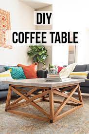 A lip edge or tray top on a coffee table is always a smart choice if you have a tendency to spill your splintered table legs or rusty metal bases can scratch or stain the flooring. Diy Square Coffee Table With Angled Legs How To Build Anika S Diy Life